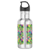 Ontwerp van Tropische bloemen Waterfles (Achterkant)