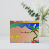 Ontwerp van tropische kunsten, groeten briefkaart (Staand voorkant)