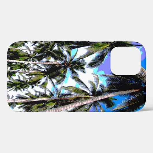 Ontwerp van tropische palmbomen Case-Mate iPhone case (Achterkant (horizontaal))