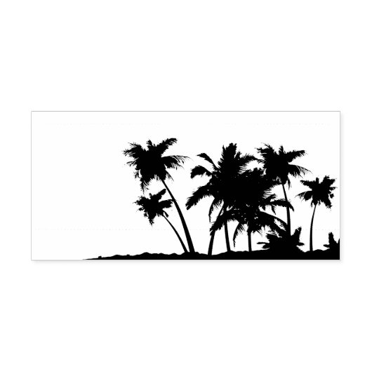 Ontwerp van tropische palmbomen rubberstempel (Afrduk)