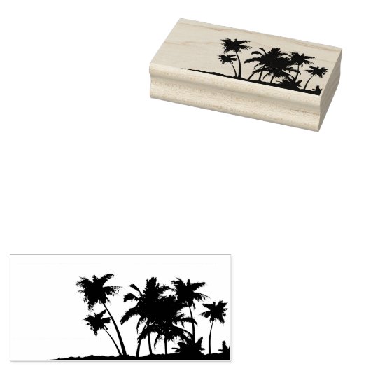 Ontwerp van tropische palmbomen rubberstempel (Gestempeld)