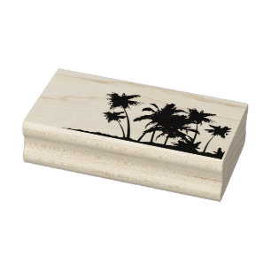 Ontwerp van tropische palmbomen rubberstempel