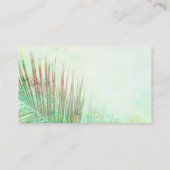 ontwerp van tropische palmschijfvormig waterverf - visitekaartje (Achterkant)