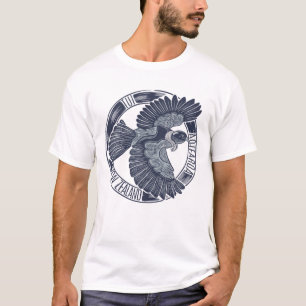 Ontwerp van Tui Woodcut-afdrukstijl T-shirt