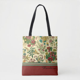 Ontwerp van tuinbouwbloemen tote bag