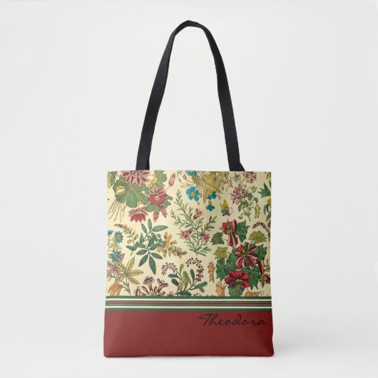 Ontwerp van tuinbouwbloemen tote bag (Voorkant)