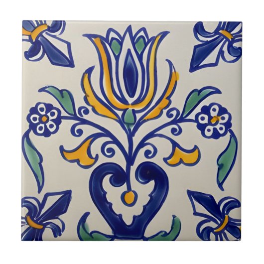 ontwerp van tulpenstaaftegels tegeltje (Voorkant)