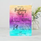 Ontwerp van Tween Girl Birthday Party over Waterve Kaart (Staand voorkant)