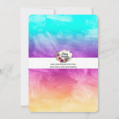 Ontwerp van Tween Girl Birthday Party over Waterve Kaart (Achterkant)