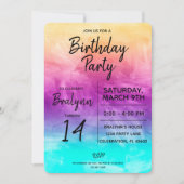 Ontwerp van Tween Girl Birthday Party over Waterve Kaart (Voorkant)