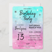 Ontwerp van Tween Girl Birthday Party over Waterve Kaart (Voorkant)