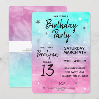 Ontwerp van Tween Girl Birthday Party over Waterve Kaart