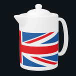 Ontwerp van Unievaartuig/vlag Theepot<br><div class="desc">Unievlag (ook wel bekend als de Unievaartuig),  Britse vlag in rood,  wit en blauw.</div>