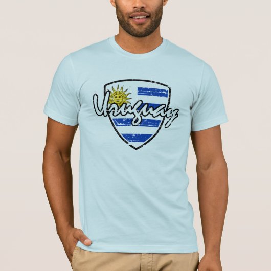 Ontwerp van Uruguay-schild T-shirt (Voorkant)