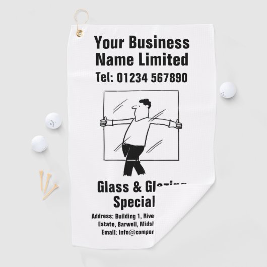 Ontwerp van vensterglas en glaswerk golfhanddoek (Insitu)