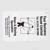 Ontwerp van vensterglas en glaswerk golfhanddoek (Horizontaal)