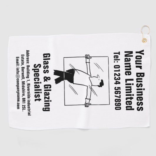 Ontwerp van vensterglas en glaswerk golfhanddoek (Horizontaal)