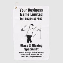 Ontwerp van vensterglas en glaswerk golfhanddoek