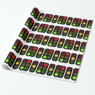 Ontwerp van verkeerslichten cadeaupapier