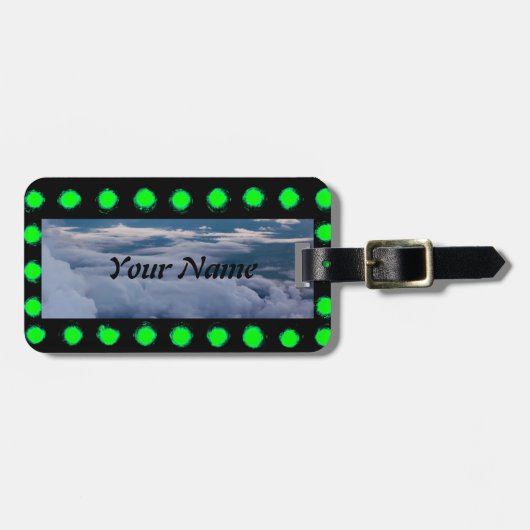 Ontwerp van verlichting en wolkendek bagagelabel (Voorkant horizontaal)