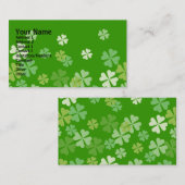 Ontwerp van vier groene lederen kleppen visitekaartje (Voorkant / Achterkant)