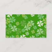 Ontwerp van vier groene lederen kleppen visitekaartje (Achterkant)