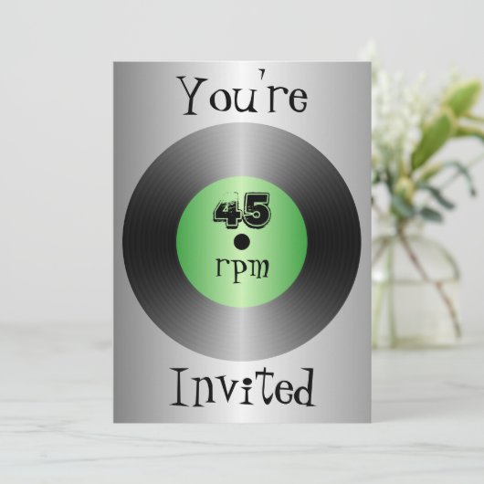 Ontwerp van vinylrecord elke willekeurige gebeurte kaart (Staand voorkant)