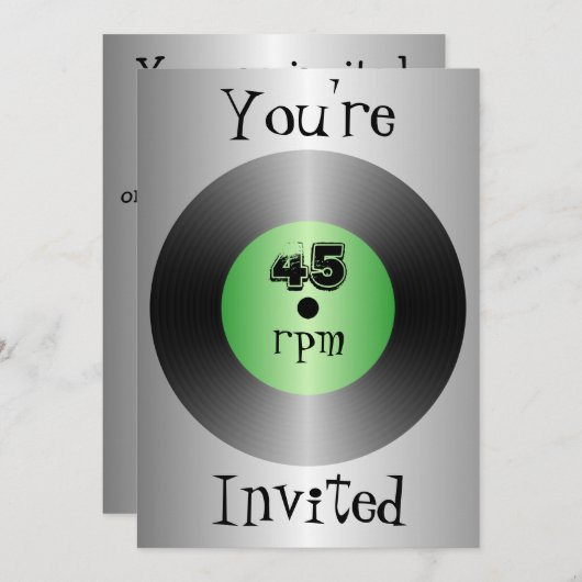 Ontwerp van vinylrecord elke willekeurige gebeurte kaart (Voorkant / Achterkant)