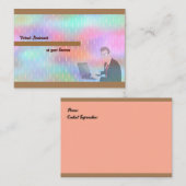 Ontwerp van Virtual Assistant-Visitekaartje Visitekaartje (Voorkant / Achterkant)