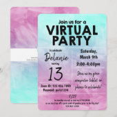 Ontwerp van virtuele 'Birthday'-Waterverf Kaart (Voorkant / Achterkant)