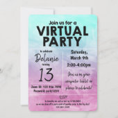 Ontwerp van virtuele 'Birthday'-Waterverf Kaart (Voorkant)