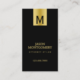 Ontwerp van visitekaartje van advocaat Zwart en go