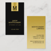 Ontwerp van visitekaartje van advocaat Zwart en go (Voorkant / Achterkant)
