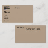 ONTWERP VAN VISITEKAARTJES (Voorkant / Achterkant)