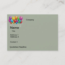 ONTWERP VAN visitekaartjes BALLOONS