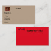 ONTWERP VAN visitekaartjes CHOCOLATES (Voorkant / Achterkant)