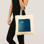 Ontwerp van vlakke thema's tote bag (Voorkant (product))