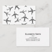 Ontwerp van vlakken of vliegtuigen visitekaartje (Voorkant / Achterkant)