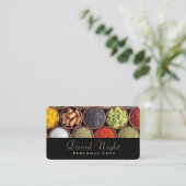 Ontwerp van voedselspecerijen Persoonlijke kauwkeu Visitekaartje (Staand voorkant)