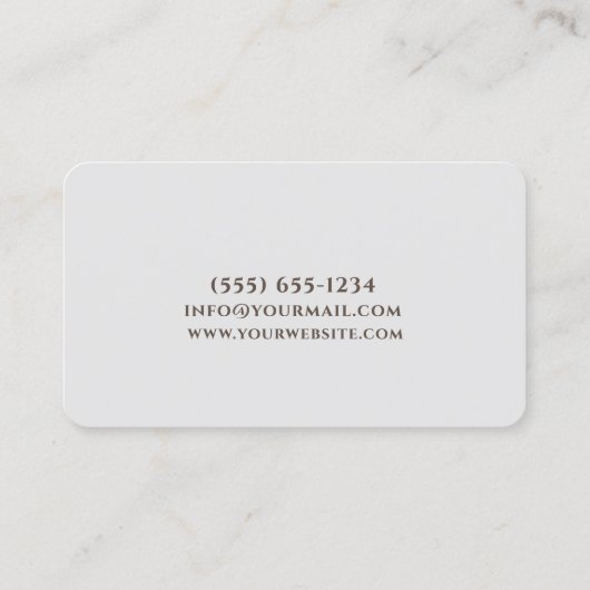 Ontwerp van voedselspecerijen Persoonlijke kauwkeu Visitekaartje (Achterkant)