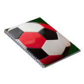 Ontwerp van voetbal, rood zwart-wit, Notitieboek (Rechterzijde)