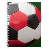 Ontwerp van voetbal, rood zwart-wit, Notitieboek (Voorkant)