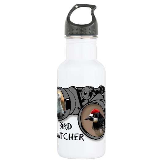 Ontwerp van vogelwateren met Eagle & Woodpecker Waterfles (Voorkant)