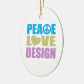 Ontwerp van vredesliefde keramisch ornament (Links)