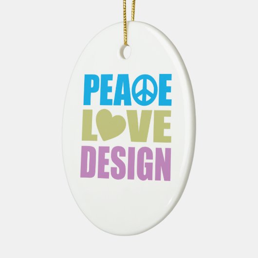 Ontwerp van vredesliefde keramisch ornament (Links)