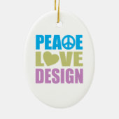 Ontwerp van vredesliefde keramisch ornament (Achterkant)