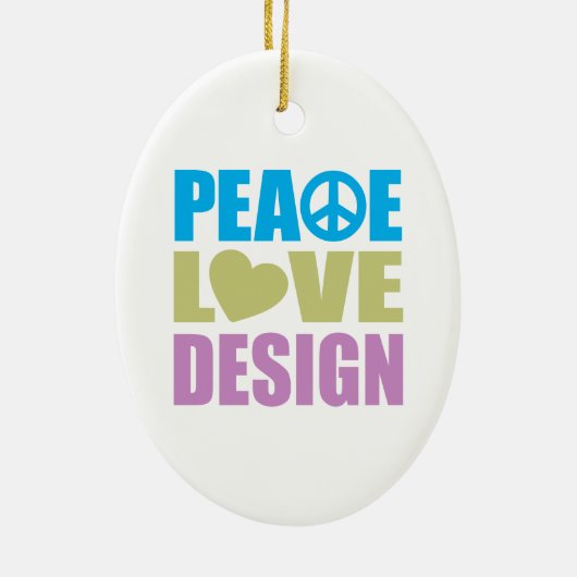 Ontwerp van vredesliefde keramisch ornament (Achterkant)