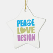 Ontwerp van vredesliefde keramisch ornament (Links)