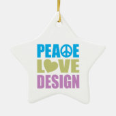 Ontwerp van vredesliefde keramisch ornament (Achterkant)