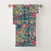 Ontwerp van vredessymbool Hipster Pacifism-teken Bad Handdoek (Insitu)